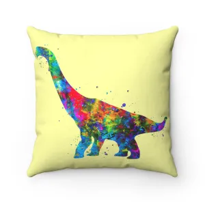 Brachiosaurus Dinosaur Square Pillow