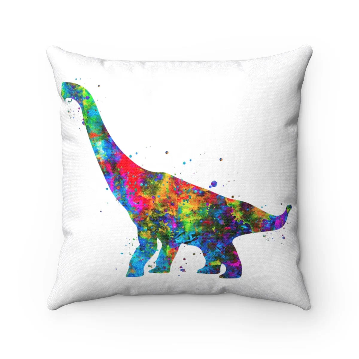 Brachiosaurus Dinosaur Square Pillow