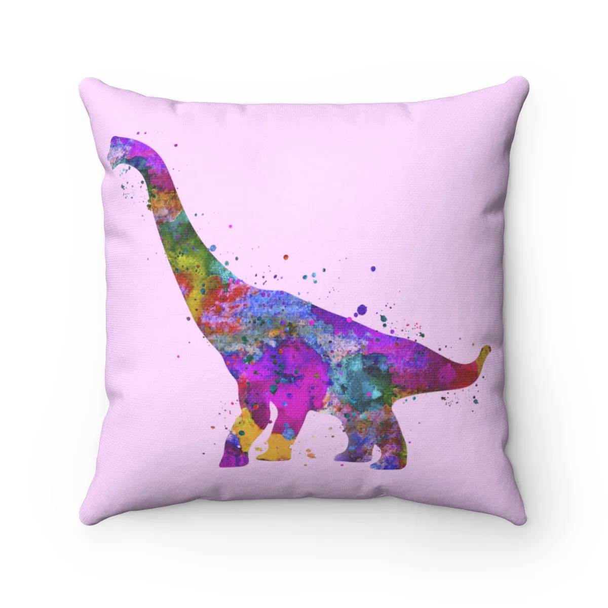 Brachiosaurus Dinosaur Square Pillow