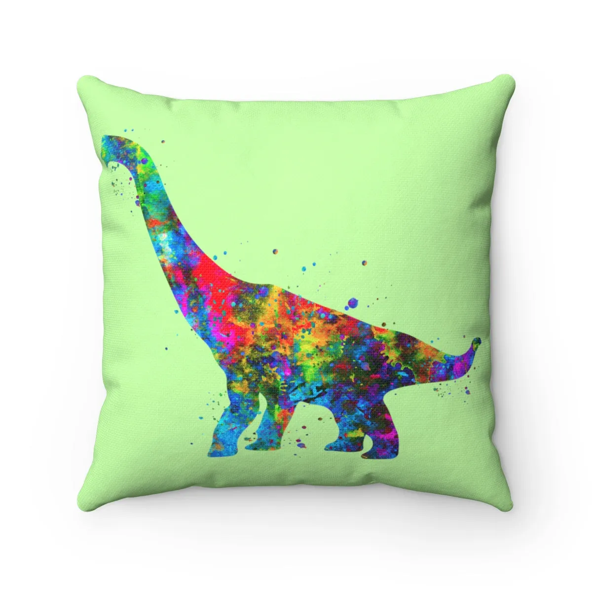Brachiosaurus Dinosaur Square Pillow
