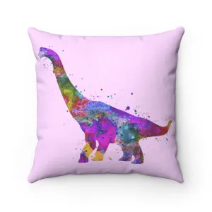 Brachiosaurus Dinosaur Square Pillow