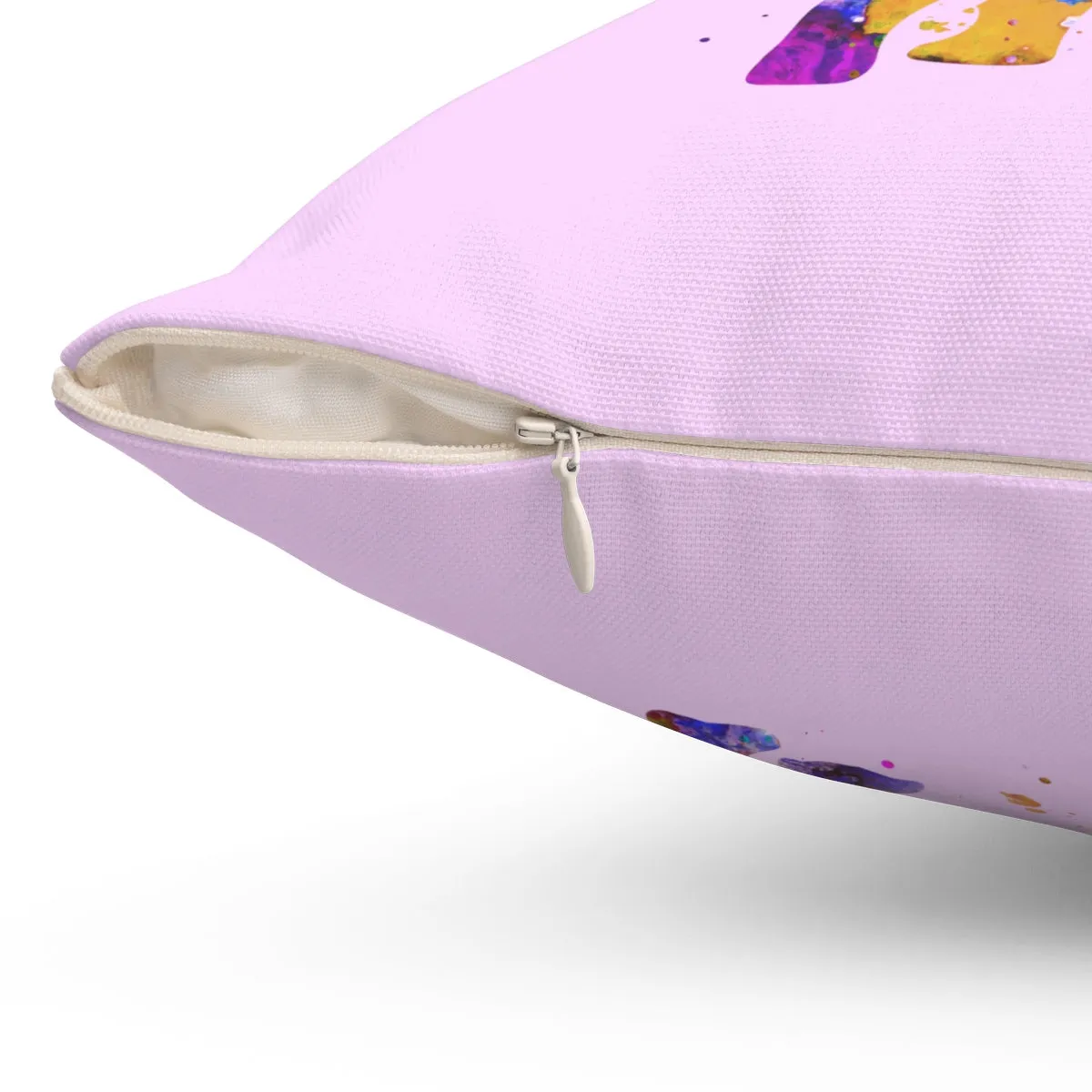 Brachiosaurus Dinosaur Square Pillow