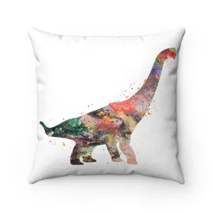 Brachiosaurus Dinosaur Square Pillow