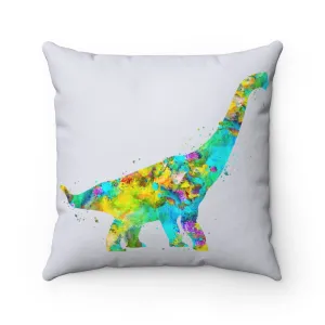 Brachiosaurus Dinosaur Square Pillow