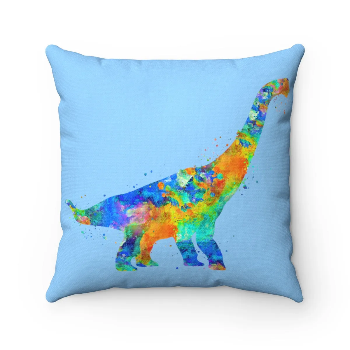 Brachiosaurus Dinosaur Square Pillow