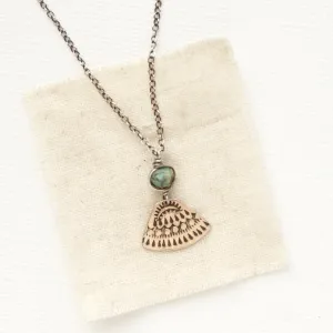 Bronze Asmi Triangle African Jasper Necklace