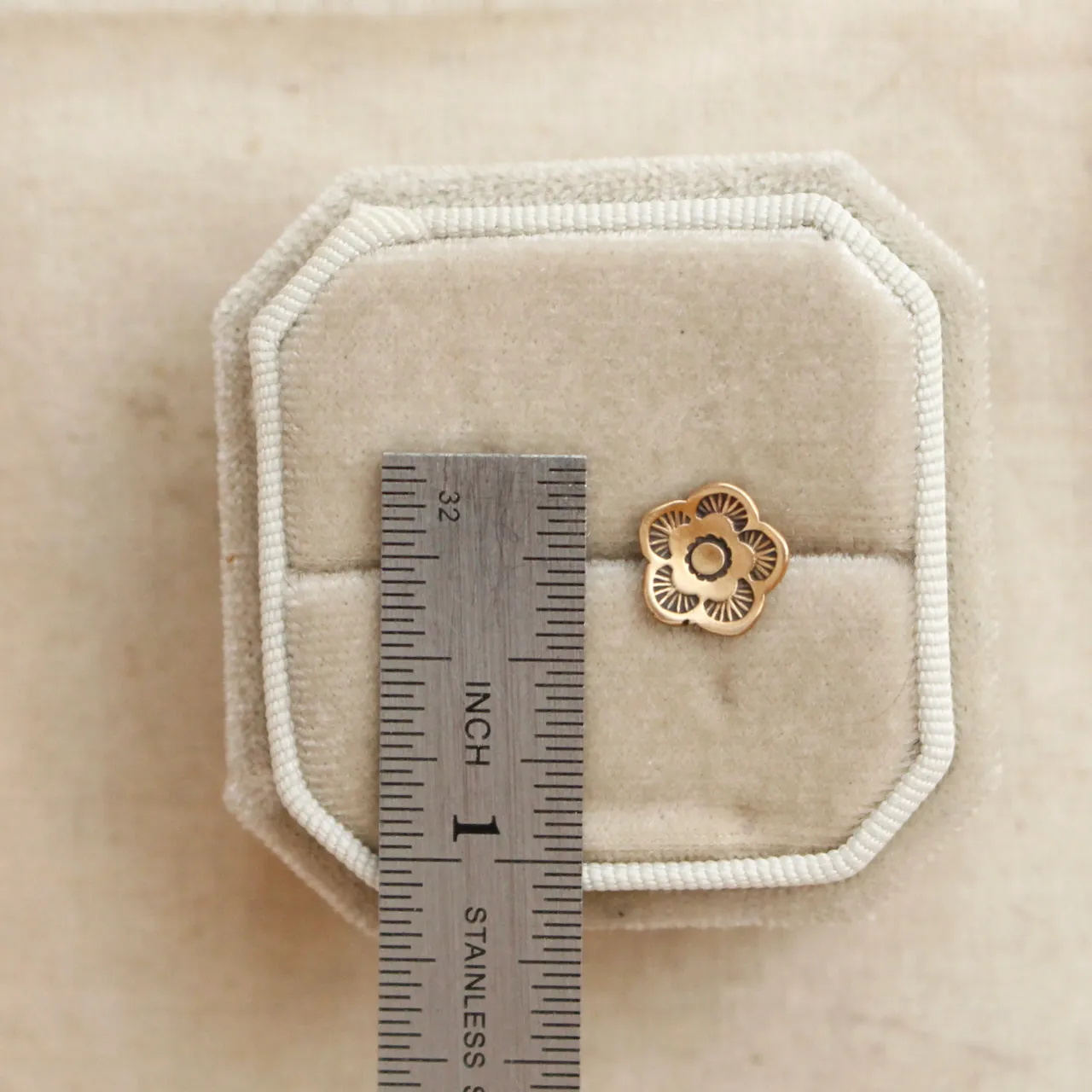 Bronze Mini Cactus Flower Post Earrings