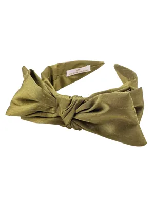 Brynn Bow Headband - Olive