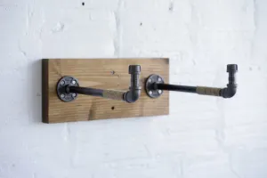 Burlap Iron Pipe Bicycle Wall Display