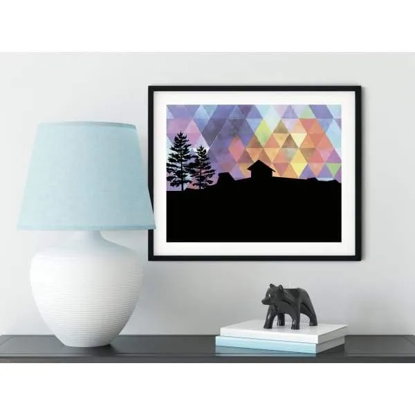 Canmore, Alberta geometric skyline
