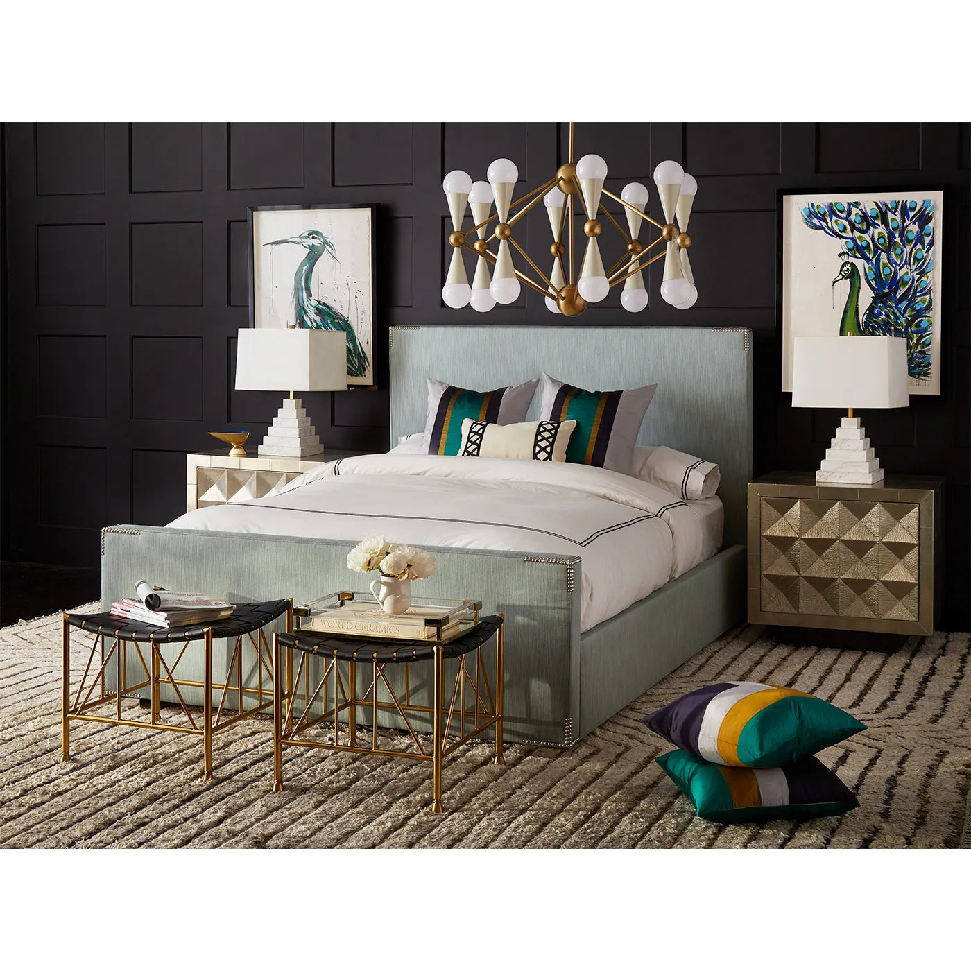 Caracas 16-Light Chandelier by Jonathan Adler, Black or Ivory