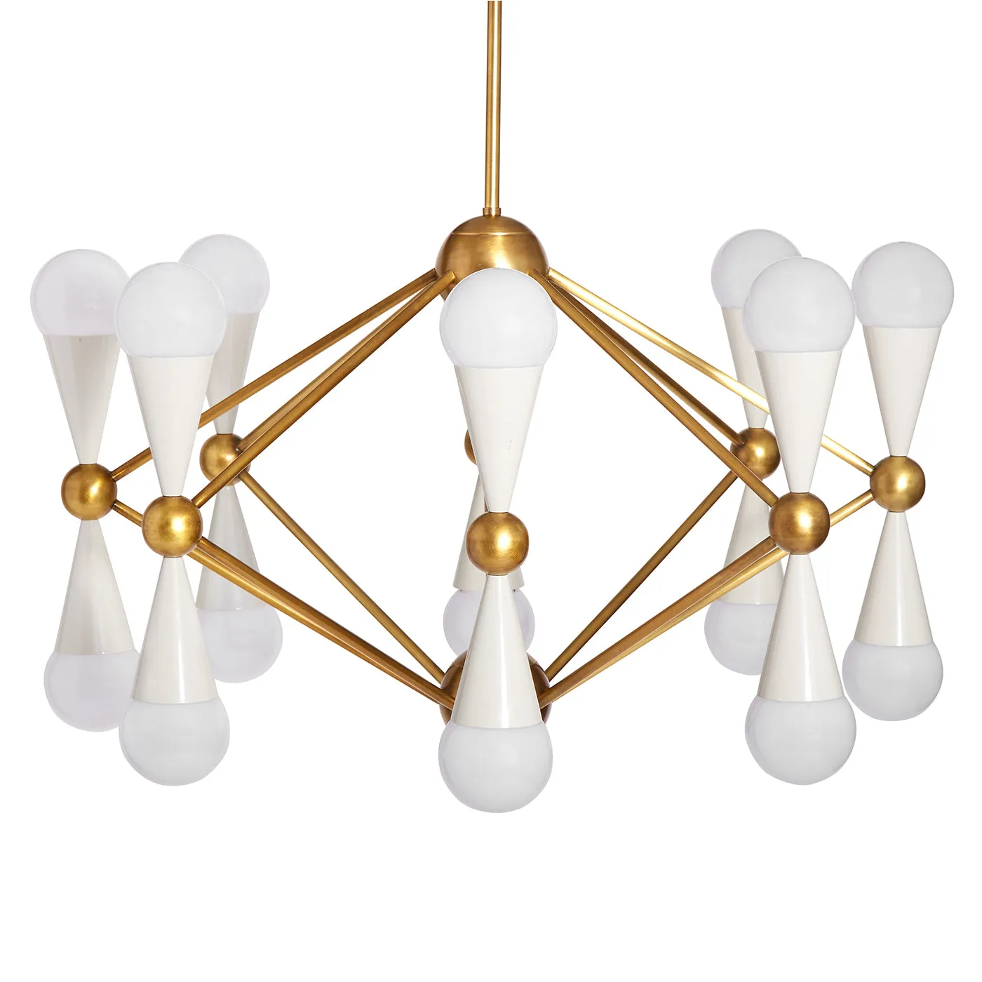 Caracas 16-Light Chandelier by Jonathan Adler, Black or Ivory