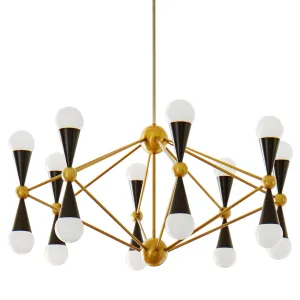 Caracas 16-Light Chandelier by Jonathan Adler, Black or Ivory