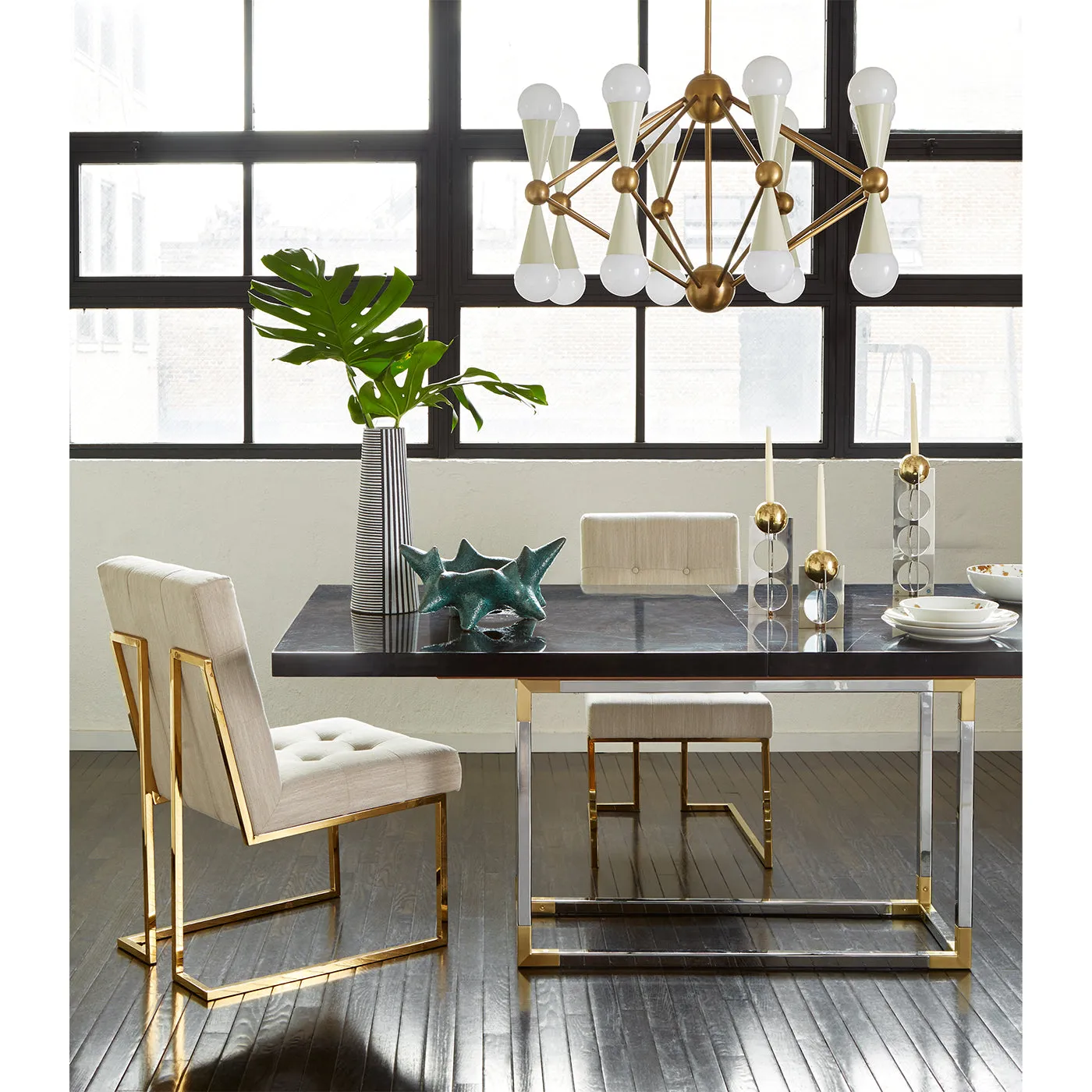 Caracas 16-Light Chandelier by Jonathan Adler, Black or Ivory