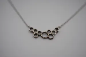 Cascading Honeycomb Bar Necklace