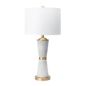 CEMENT & BRASS SILHOUETTE TABLE LAMP - 29