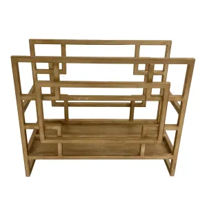 Champagne Silver Geometric Magazine Holder