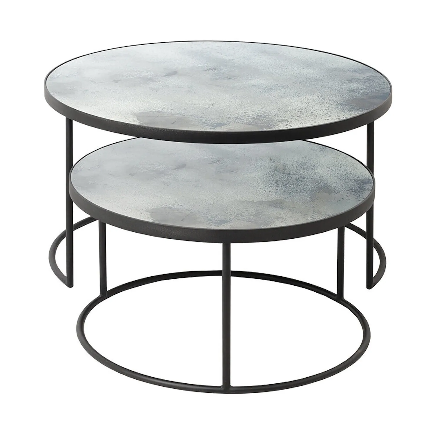 Clear Nesting Coffee Table - Set of 2