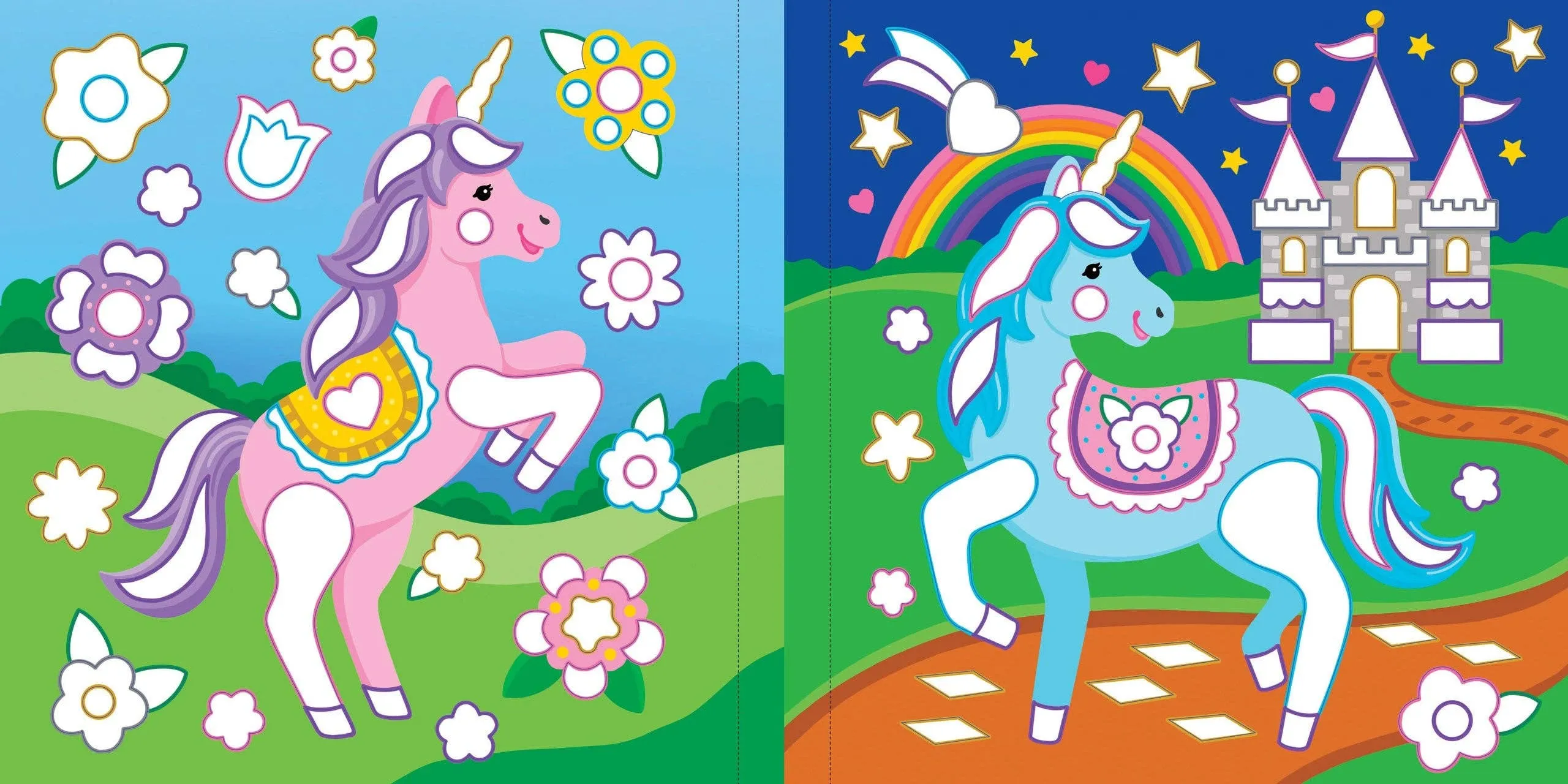 Color-By-Foil Book: Unicorns (10 scenes)
