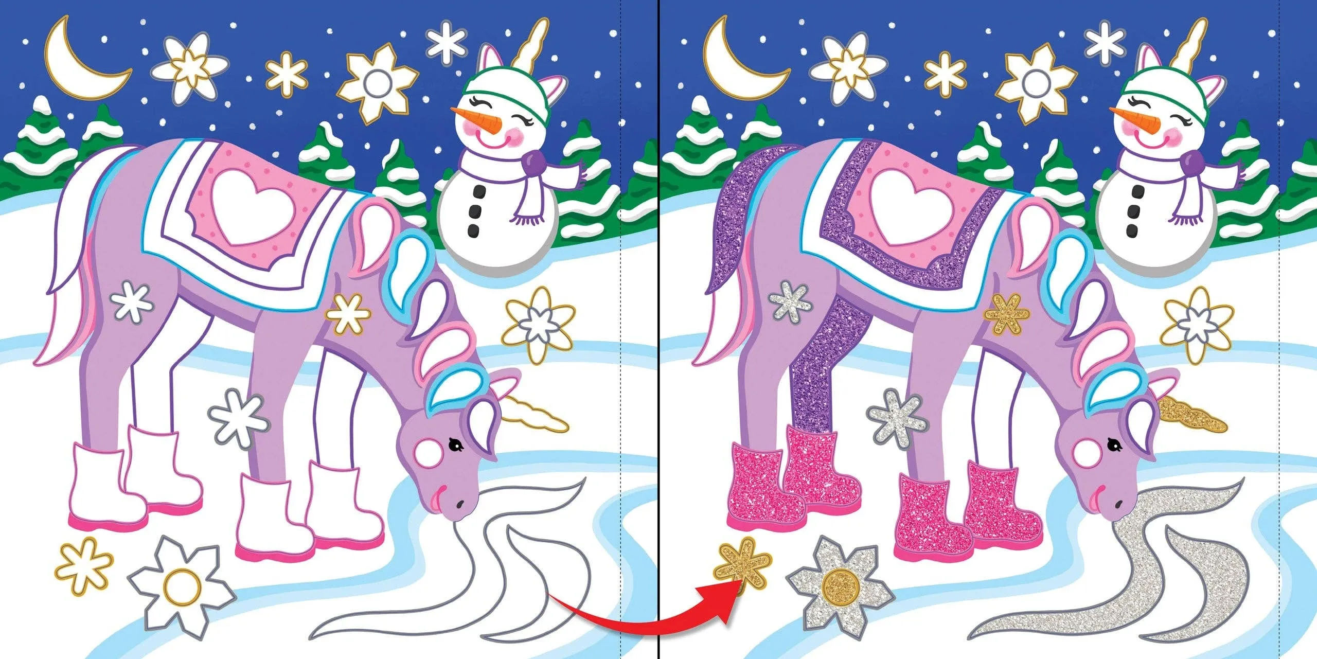 Color-By-Foil Book: Unicorns (10 scenes)