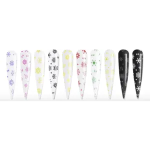 Colorful Snowflakes - 10pc Transfer Foil Set