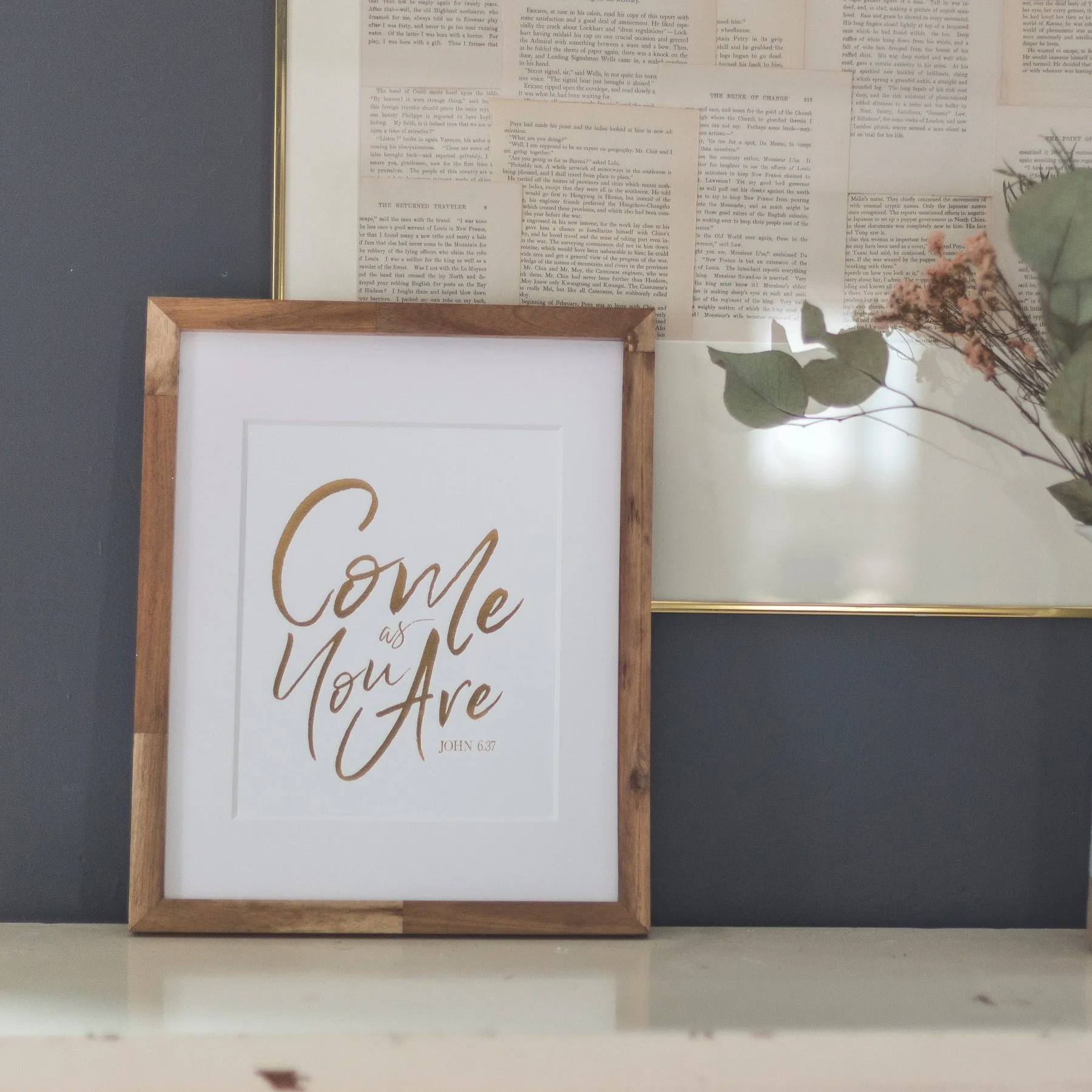 Come As You Are Hand-Lettered Art Print in 8x10