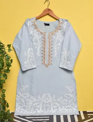 Cotton Embroidered Stitched Kurti - Elegancia (TS-010A-LightBlue)