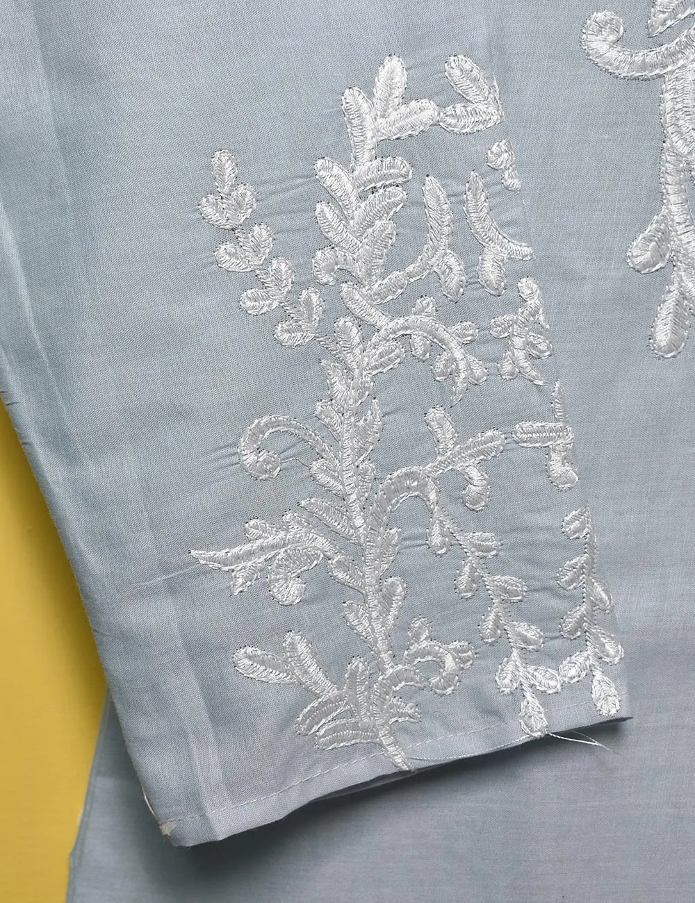 Cotton Embroidered Stitched Kurti - Elegancia (TS-010A-LightBlue)