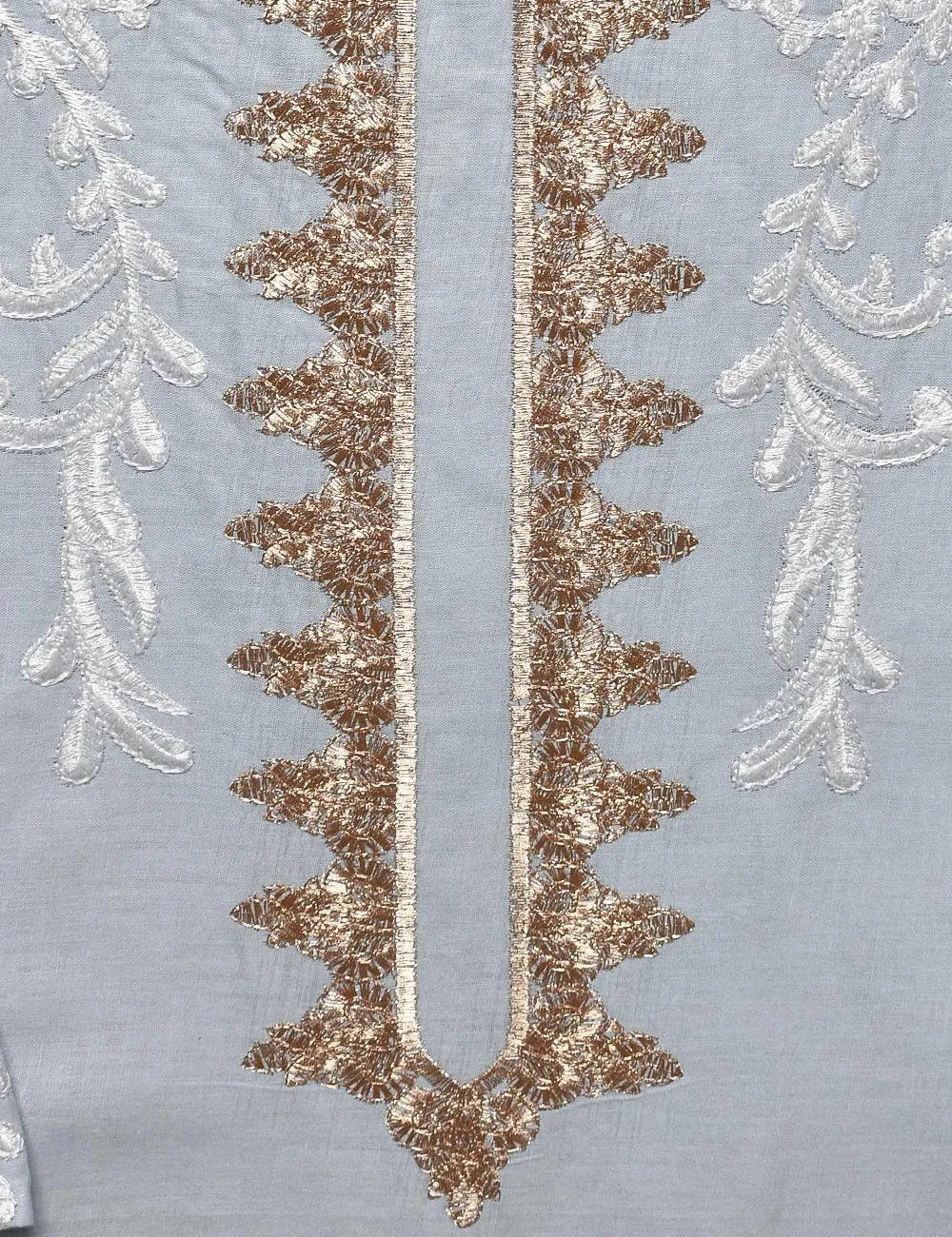 Cotton Embroidered Stitched Kurti - Elegancia (TS-010A-LightBlue)