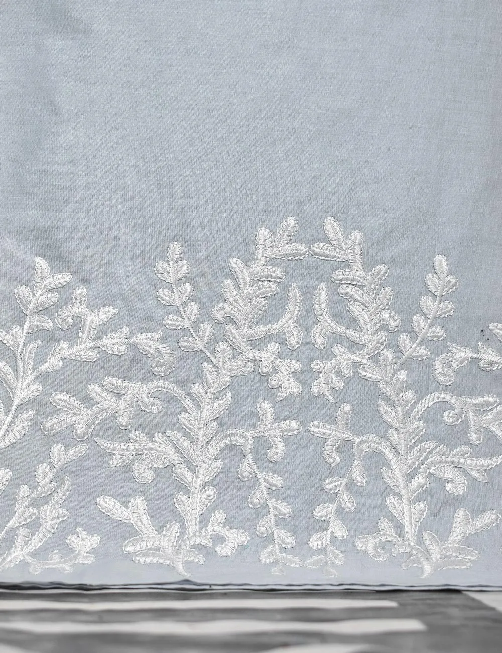 Cotton Embroidered Stitched Kurti - Elegancia (TS-010A-LightBlue)
