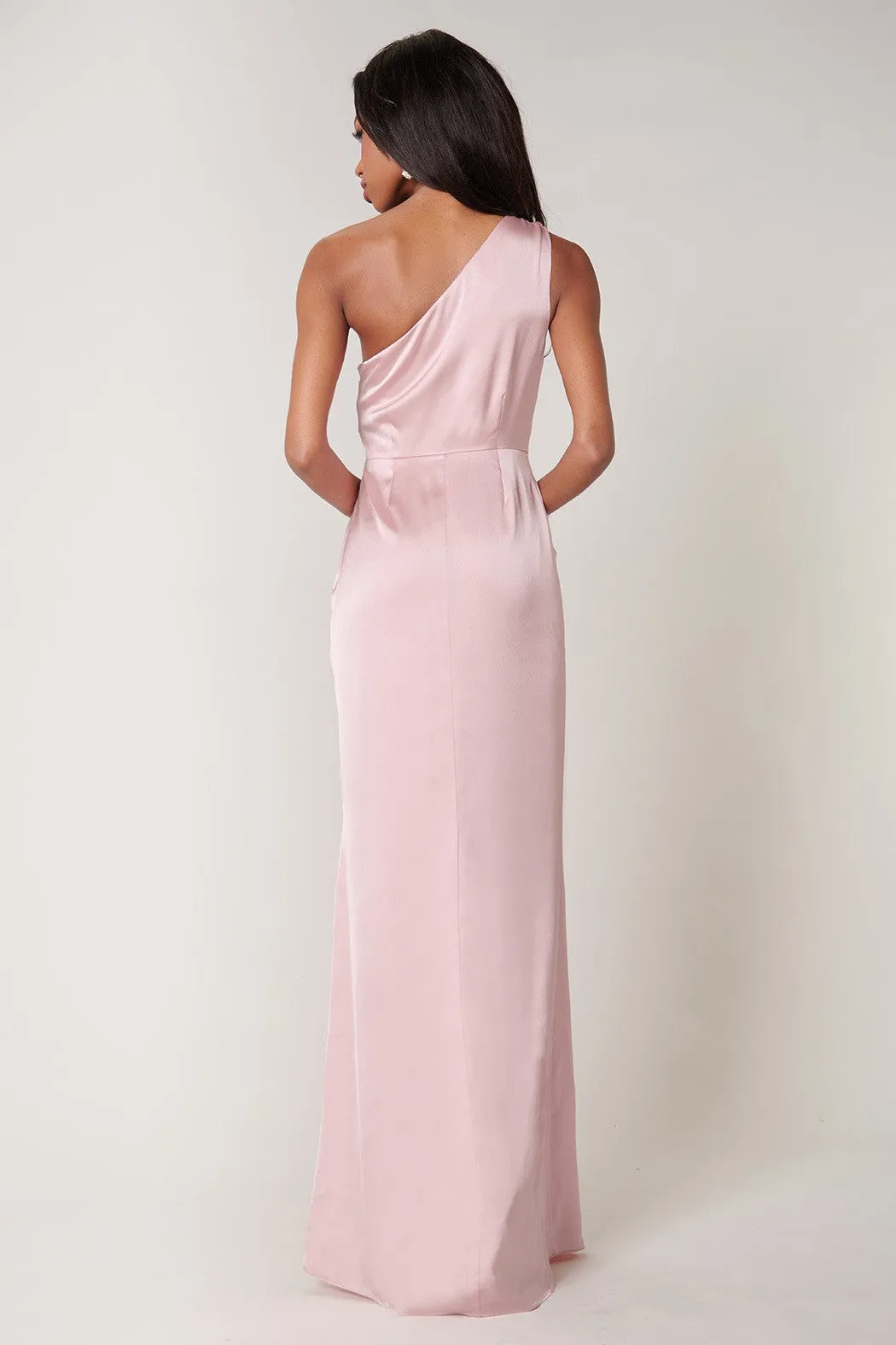 Cowl Neck Satin Dress