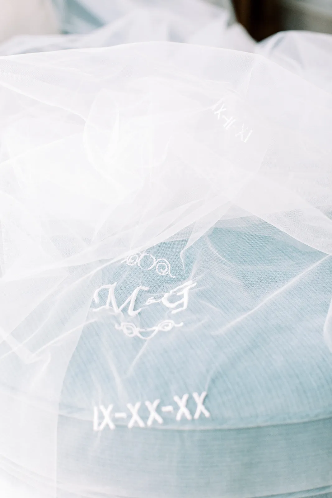 Custom Dog or Pet Embroidery Monogram Design for Wedding Veil