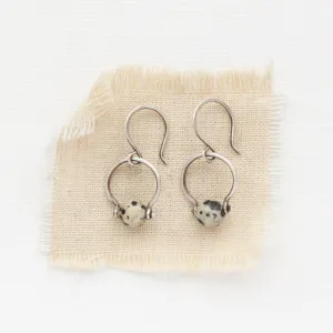 Dalmatian Jasper La Cloche Earrings