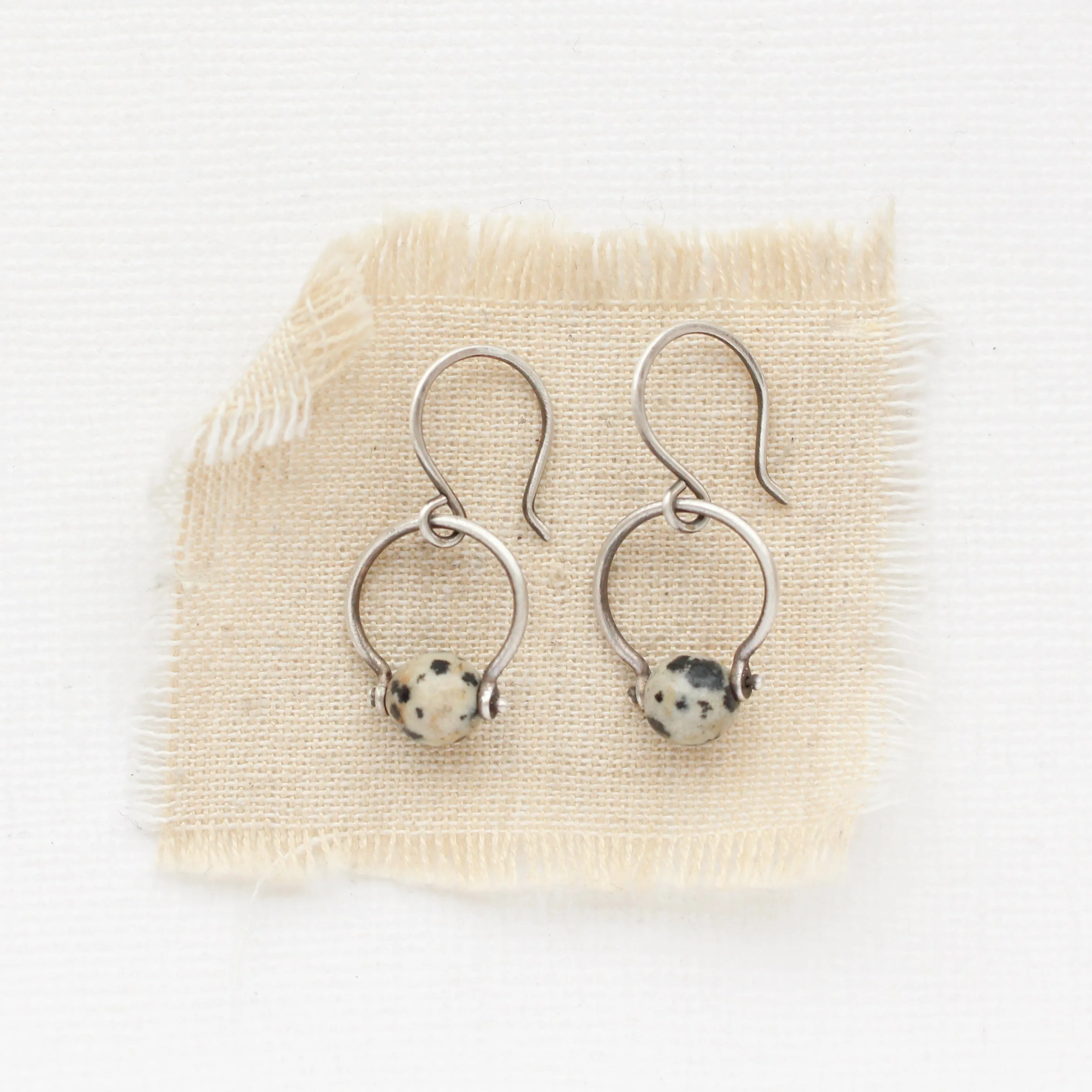 Dalmatian Jasper La Cloche Earrings