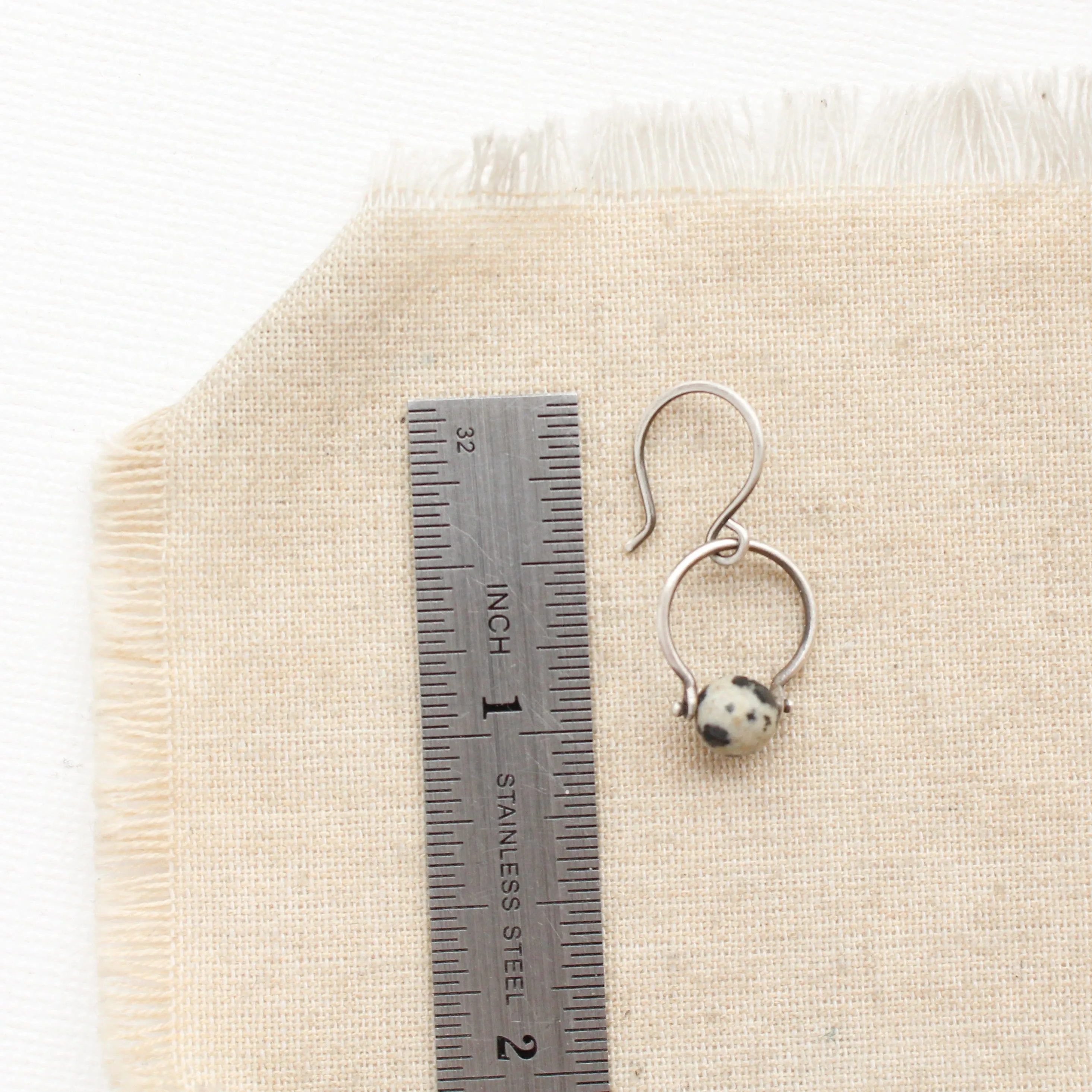 Dalmatian Jasper La Cloche Earrings