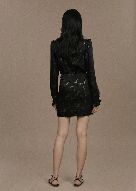 Debbie Dress (Black and Gold)