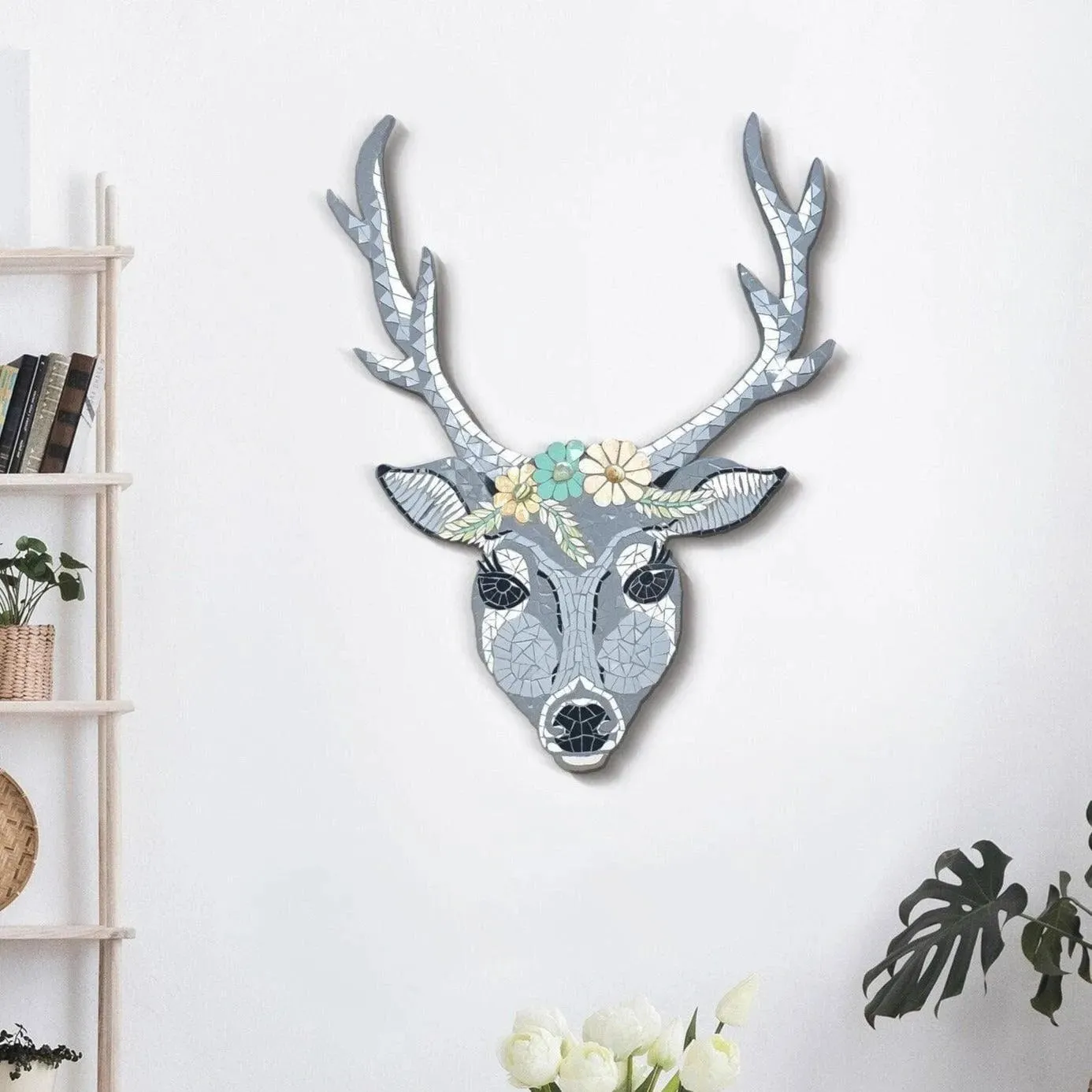 Deer Mosaic Wall Art