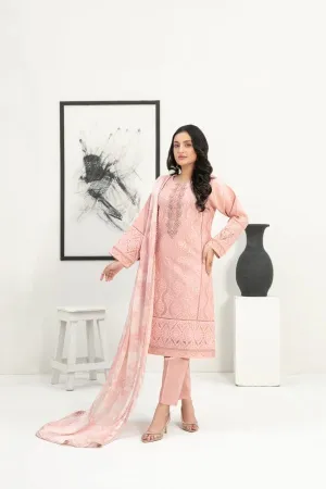 DELIA by Tawakkal 3 piece ready to wear suit  D-8120