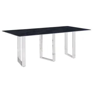 Desden 79-inch Rectangular Sintered Stone Dining Table Grey