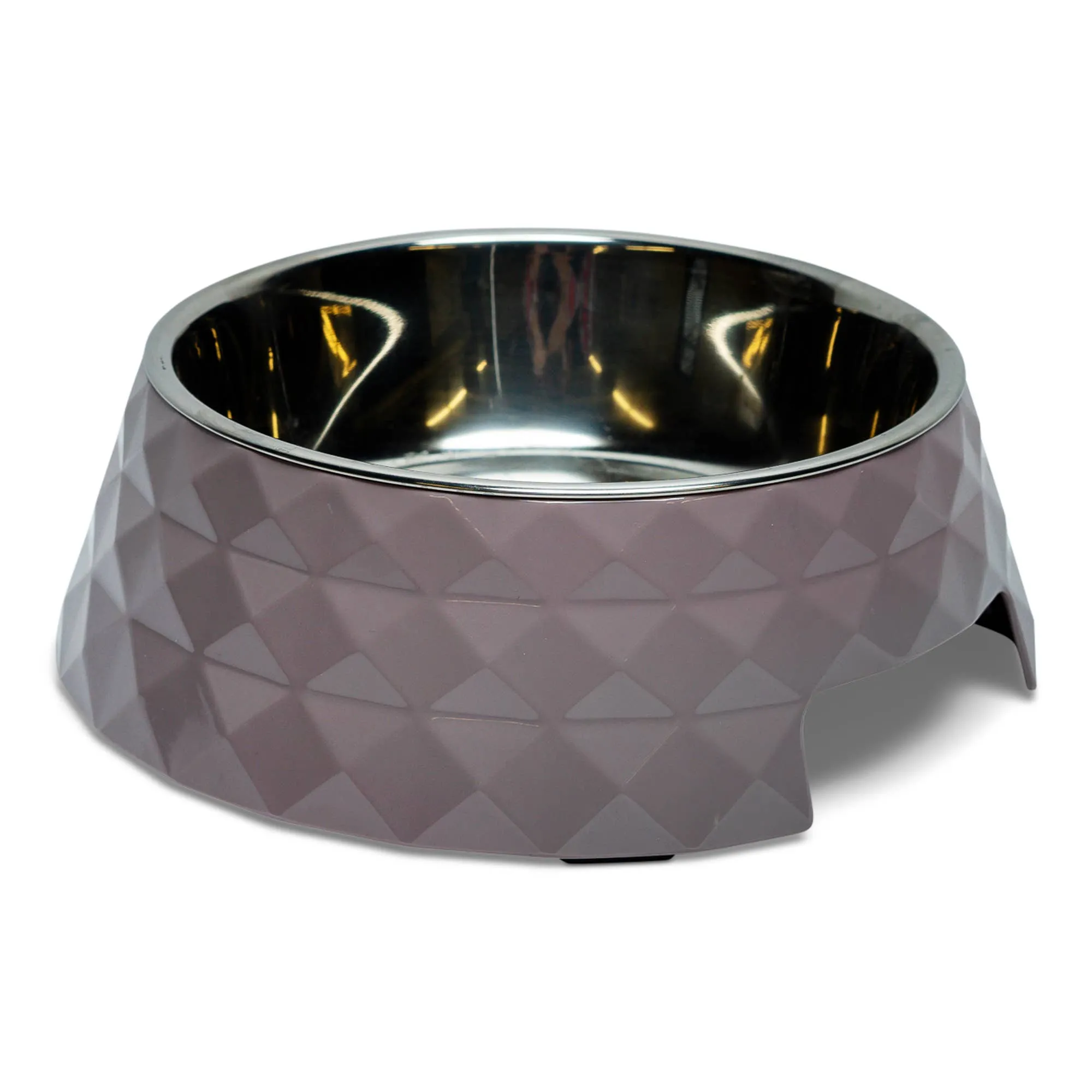 Diamond Melamine Stainless Steel Dog Bowls