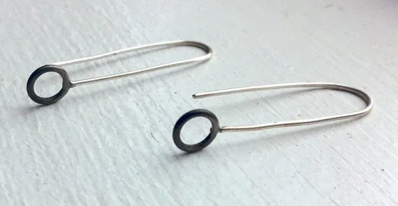 Distinctive Hand-Crafted Smooth Round Circle Dangle Earrings - 0115
