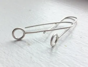 Distinctive Hand-Crafted Smooth Round Circle Dangle Earrings - 0115