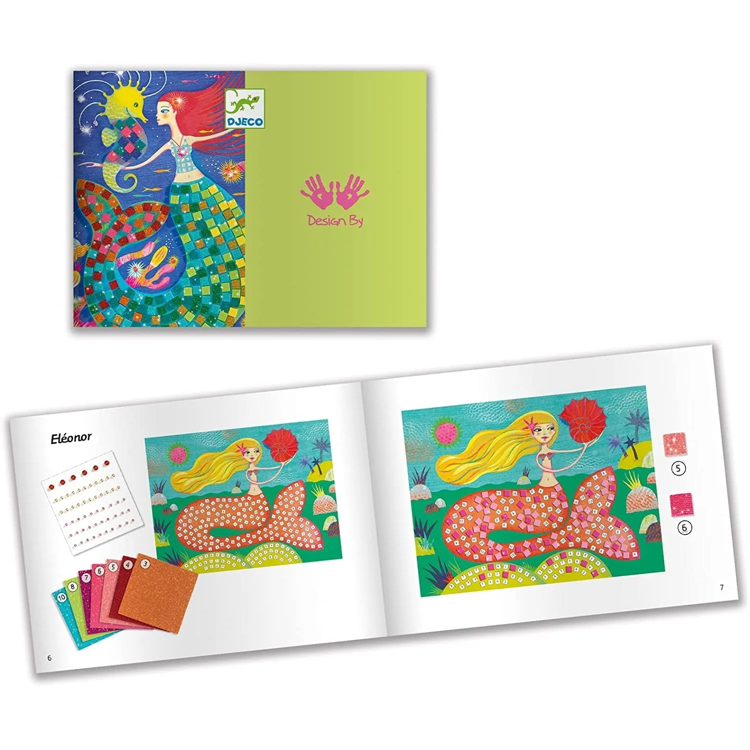 DJECO Le Grand Artist Mosaics Kit - The Mermaid's Song