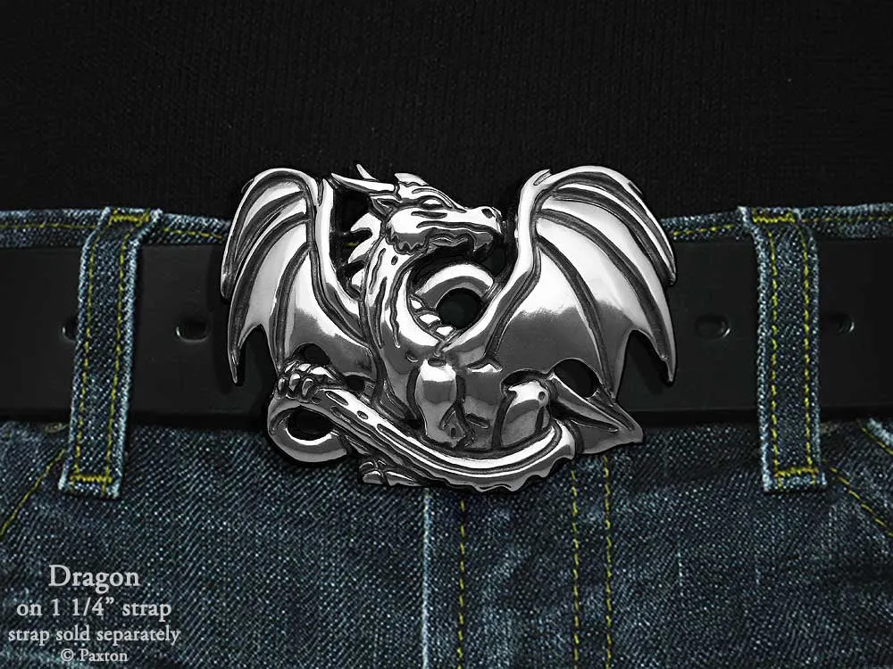 Dragon Belt Buckle Sterling Silver