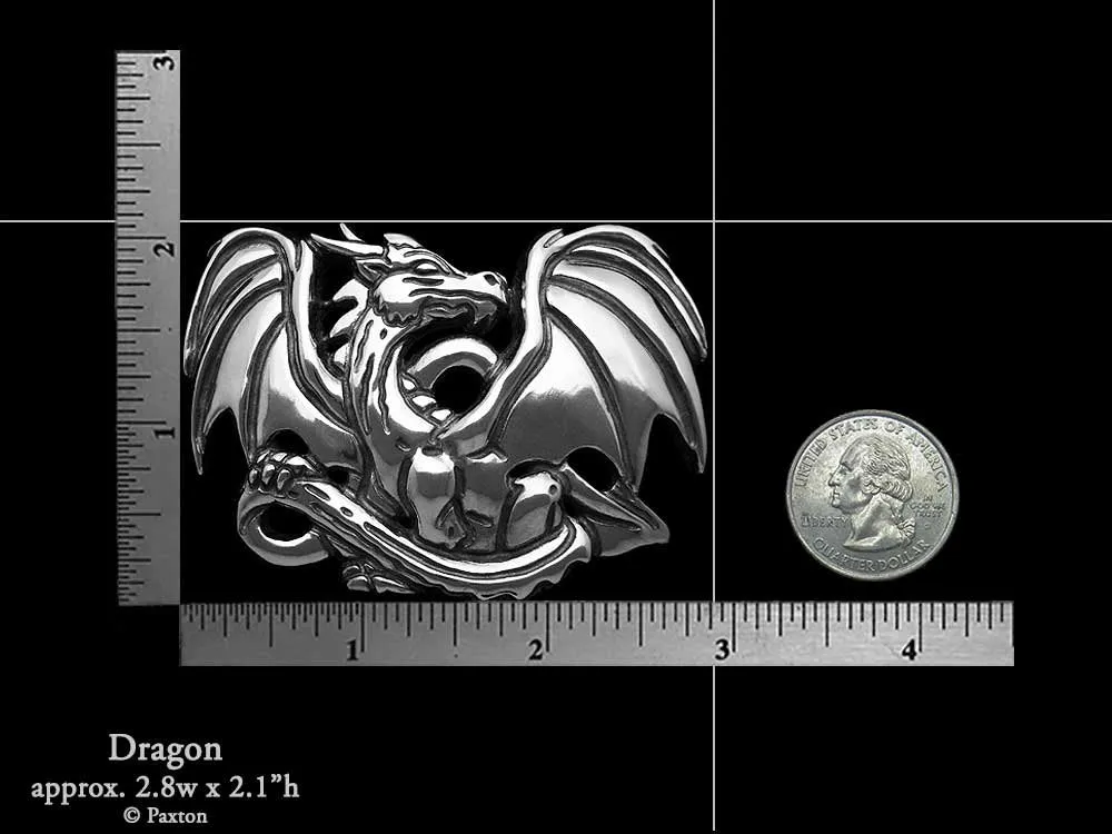 Dragon Belt Buckle Sterling Silver