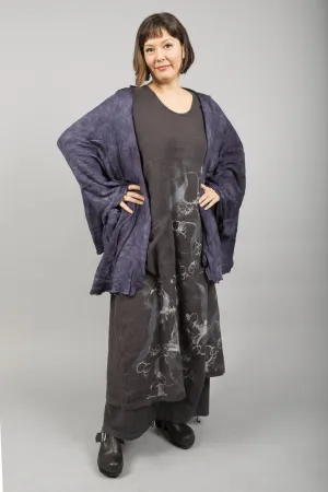 Drape Art Wrap Hand Dyed- Dark Blue Inks, size O/S