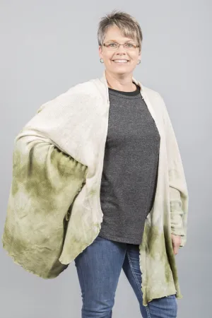 Drape Art Wrap Hand Dyed- Spring Day Sand and Herb, size O/S