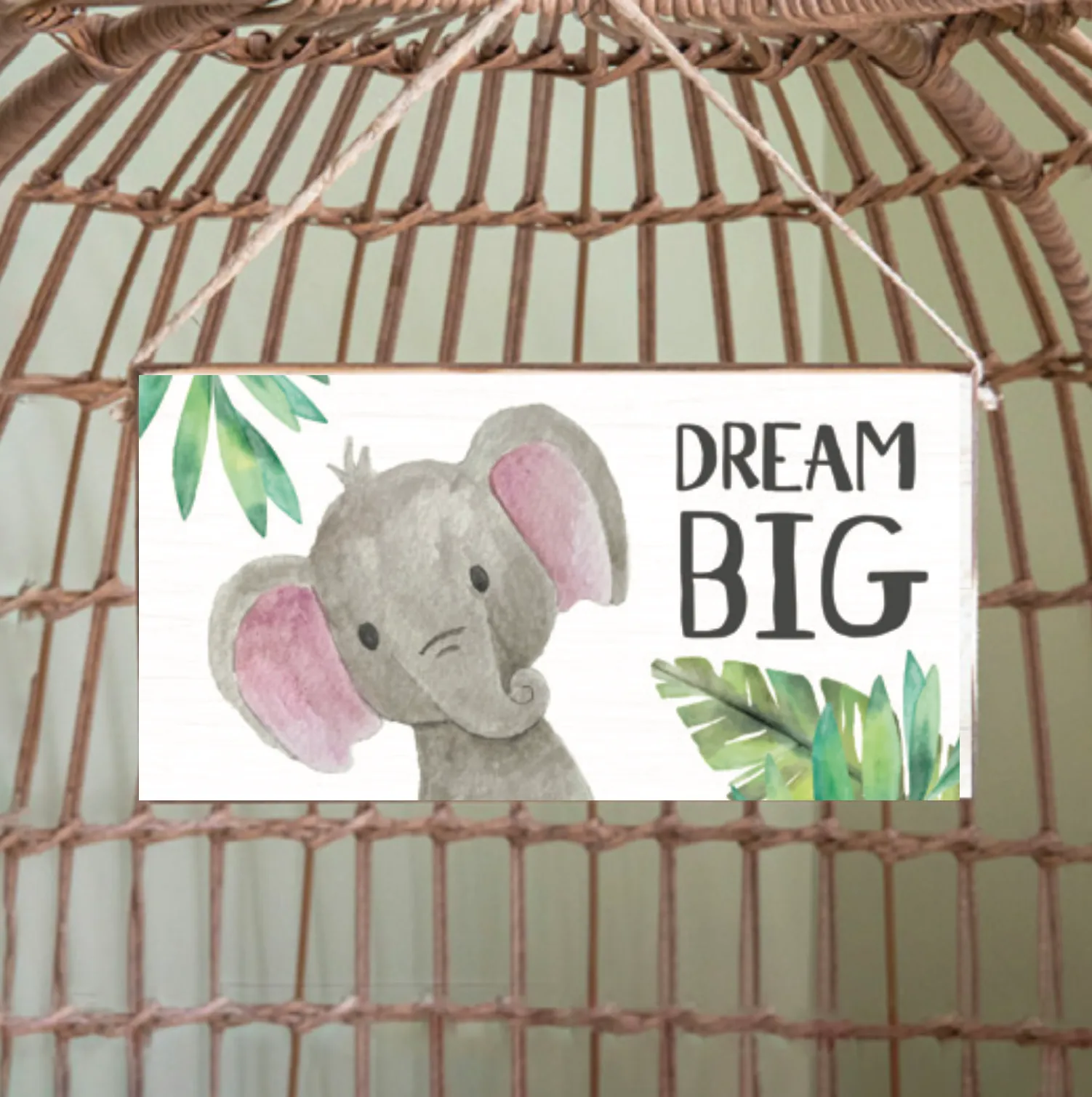 Dream Big Twine Hanging Sign