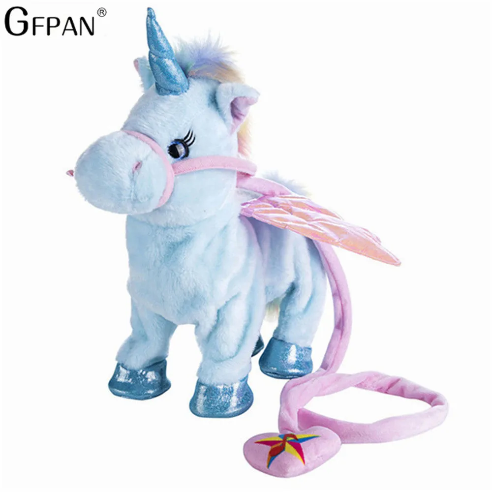 Electric Walking Unicorn Plush Toy Stuffed Animal  Electronic Music Unicorn