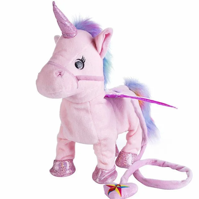 Electric Walking Unicorn Plush Toy Stuffed Animal  Electronic Music Unicorn